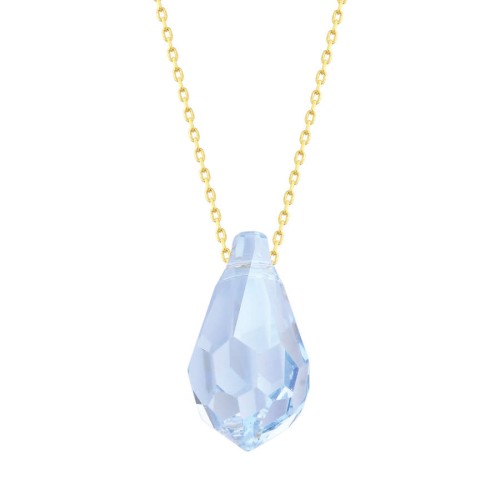 CNG Jewels - Akua Mavi Swarovski Crystal Altın Kolye