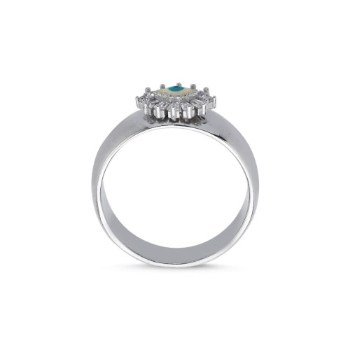Almond White Eye Women's Silver Ring - CNG Jewels (1)