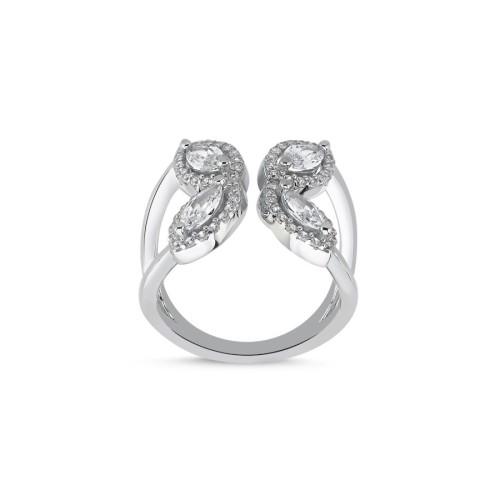 Women's Silver Ring with Almond Stone - CNG Jewels (1)