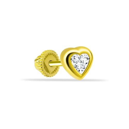 CNG Jewels - Amore Kalp Altın Helix Küpe