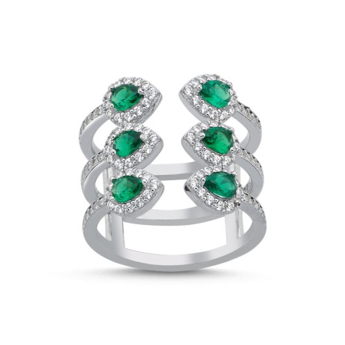 CNG Jewels - Amour Emerald Gümüş Kadın Yüzük