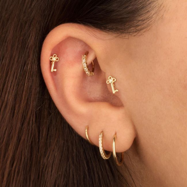 Anahtar Altın Helix Piercing - 2
