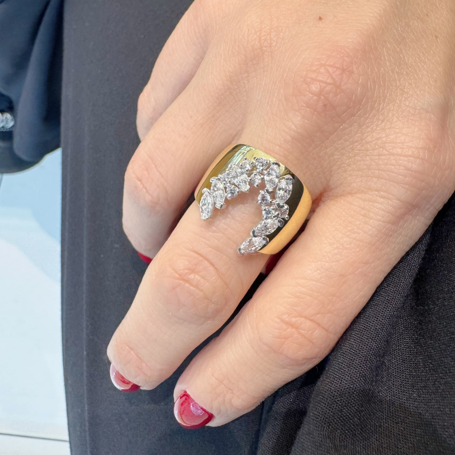 Angel Wing Markiz Kadın Gümüş Yüzük - CNG Jewels (1)