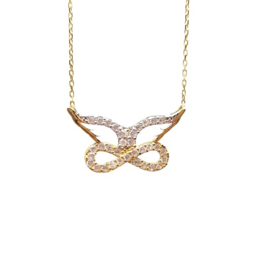 CNG Jewels - Angel Winged Infinity Gold Necklace
