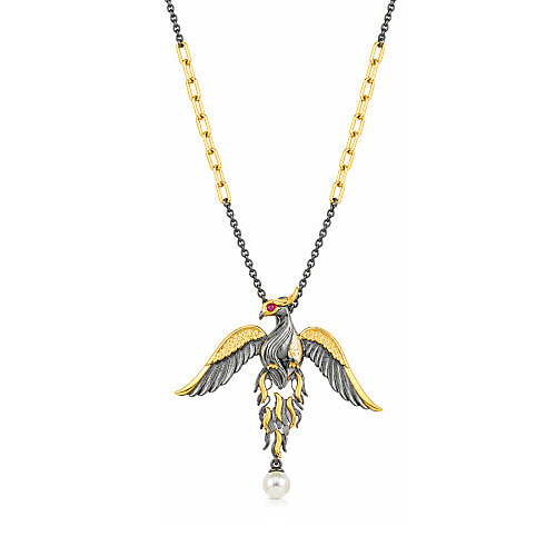 Anka Kuşu Gümüş Kolye - CNG Jewels