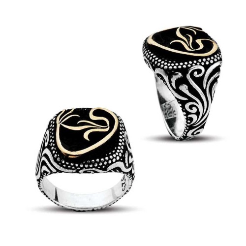 CNG Jewels - Arapça Vav Harfli Taşsız Gümüş Erkek Yüzüğü