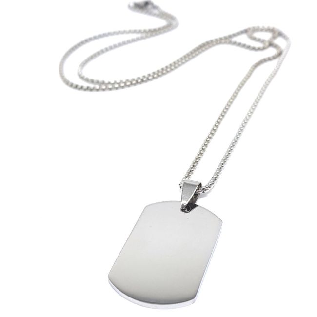 Asker Künyesi Çelik Erkek Kolye - 2