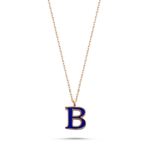 Small Letter B Silver Women's Necklace - CNG Jewels