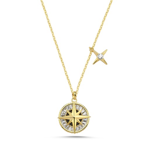 Compass Women's Silver Necklace - CNG Jewels