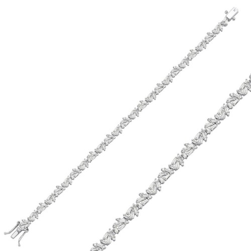 CNG Jewels - Baget Trapez Gümüş Suyolu Bileklik