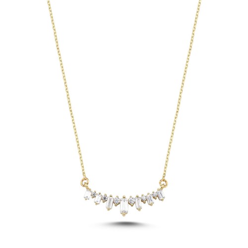 CNG Jewels - Baguette Bow Gold Necklace