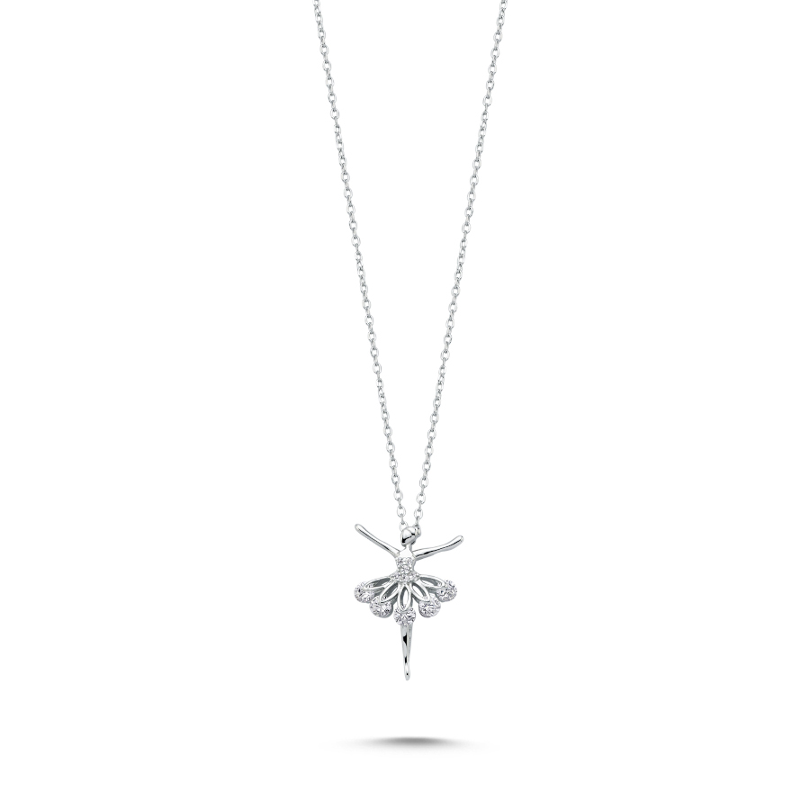Ballerina Women's Silver Necklace - CNG Jewels
