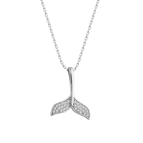 Balina Kuyruğu Kadın Gümüş Kolye - 1