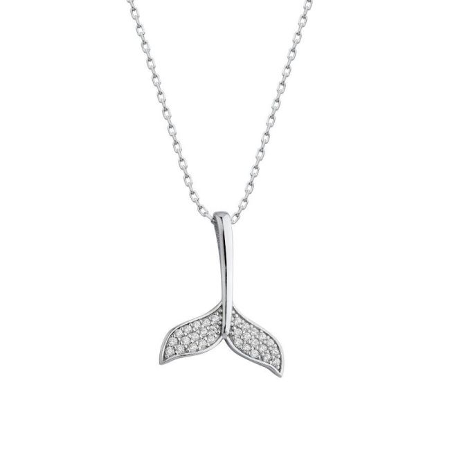 Balina Kuyruğu Kadın Gümüş Kolye - 1