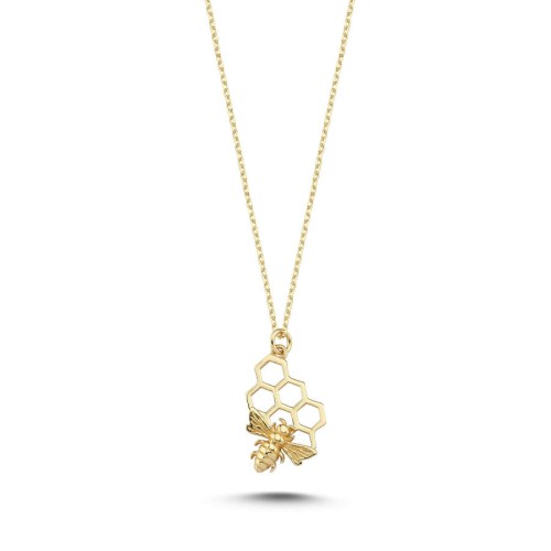 CNG Jewels - Bee Honeycomb Gold Necklace