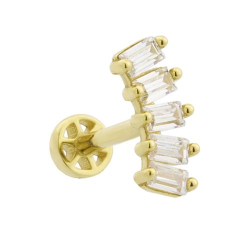 CNG Jewels - Beş Baget Taşlı Altın Tragus Piercing