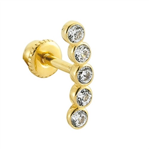 CNG Jewels - Beş Taşlı Süzme Altın Helix Piercing