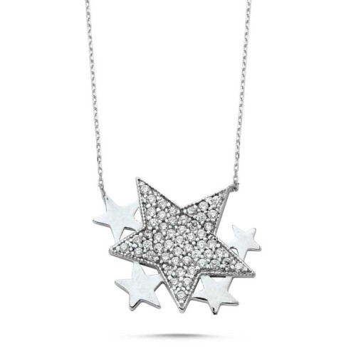 CNG Jewels - Beş Yıldızlı Gümüş Bayan Kolye