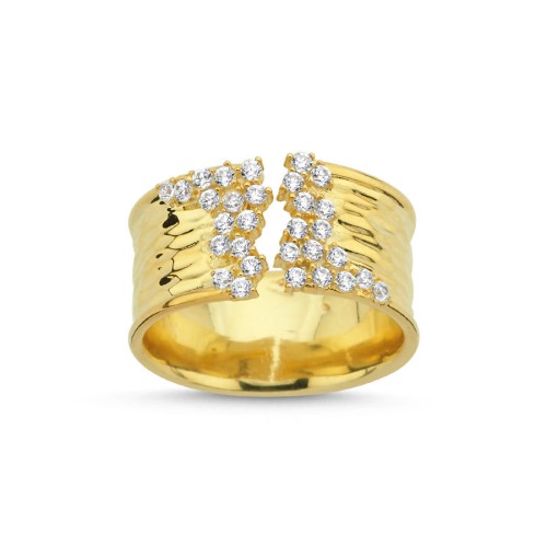 Bright Sky Gold Silver Women's Ring - CNG Jewels