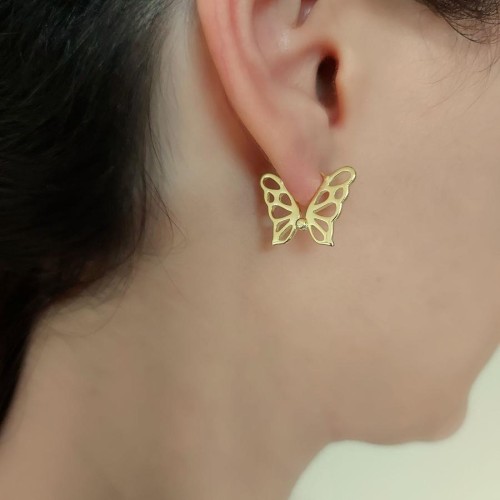 CNG Jewels - Butterfly Gold Hoop Earrings