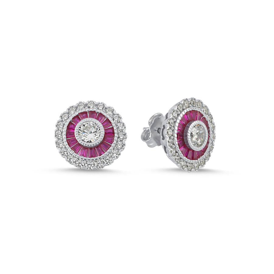 Calibre Yakut Kadın Gümüş Küpe - CNG Jewels