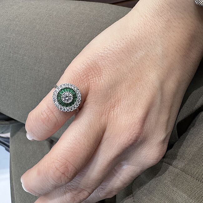 Calibre Zümrüt Kadın Gümüş Yüzük - 2