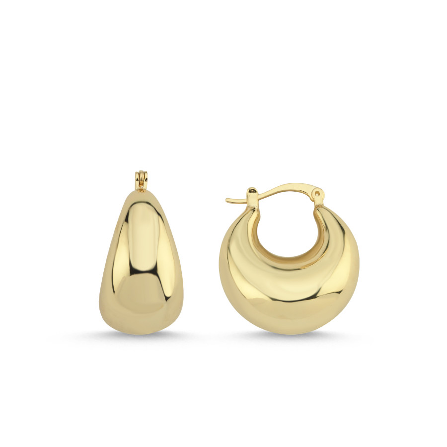 Çanta Halka Gold Kadın Gümüş Küpe - CNG Jewels