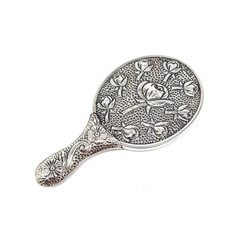 CNG Jewels - Çoklu Gül Desenli Minik Gümüş El Aynası