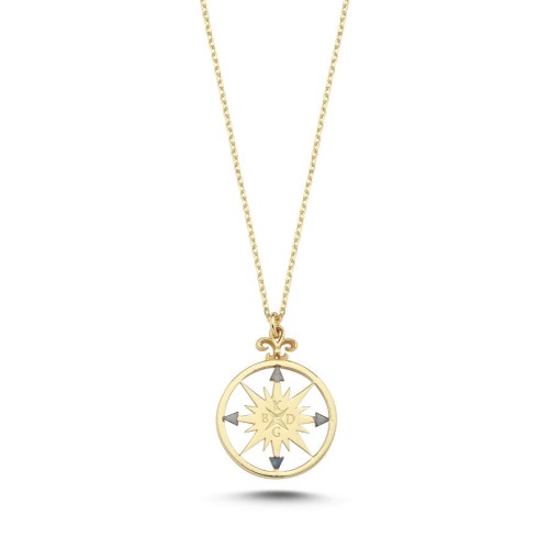 CNG Jewels - Compass Gold Necklace