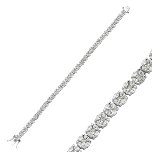 Coronet Markiz Su Yolu Gümüş Bileklik - CNG Jewels