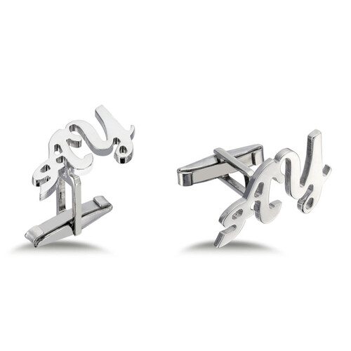 Personalized Handwritten Silver Two Letter Cufflinks - CNG Jewels
