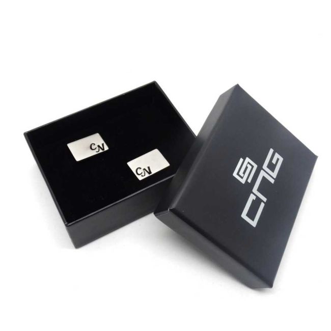 Personalized Silver Two Letter Cufflinks - 2