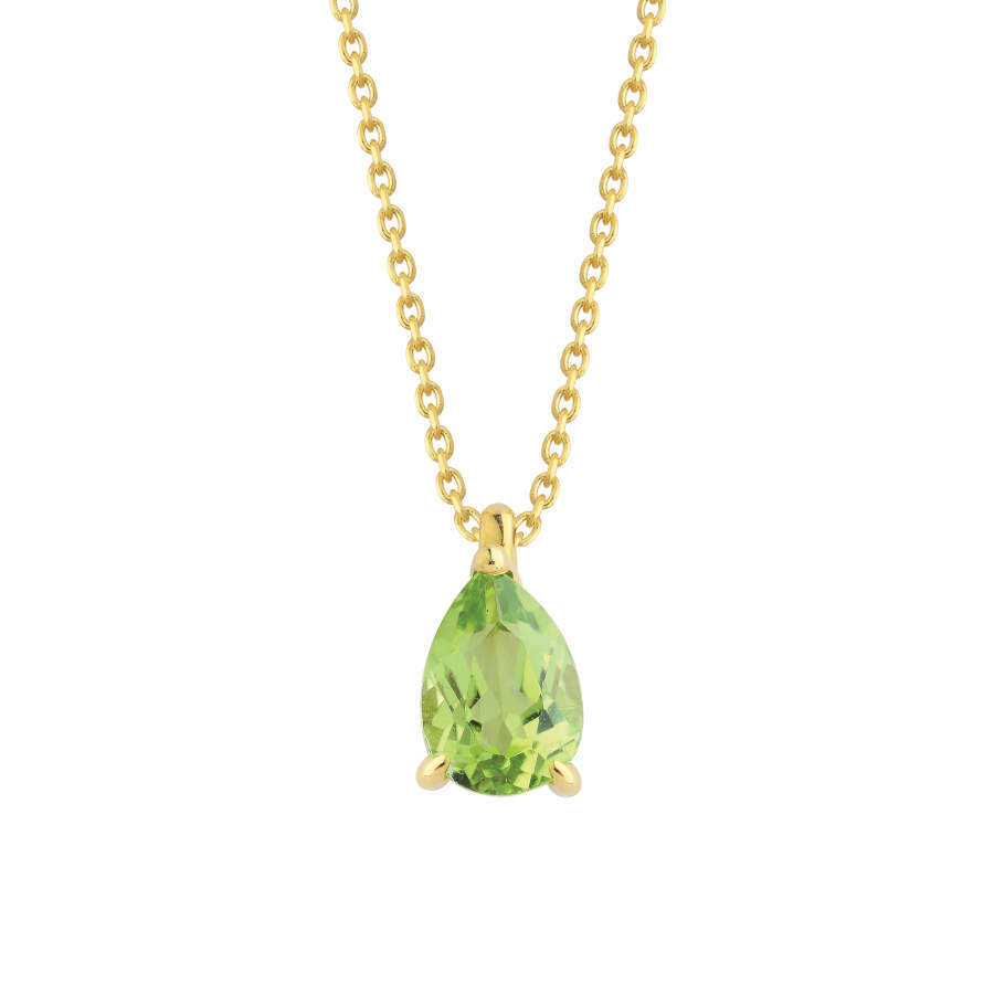 Damla Peridot Taşı Altın Kolye - CNG Jewels