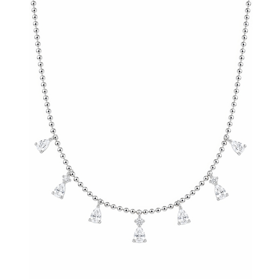 Damla Taşlı Choker Gümüş Kolye - CNG Jewels