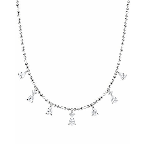  Damla Taşlı Choker Gümüş Kolye - CNG Jewels