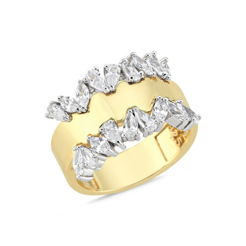 Damla ve Markiz Line Gümüş Yüzük - CNG Jewels