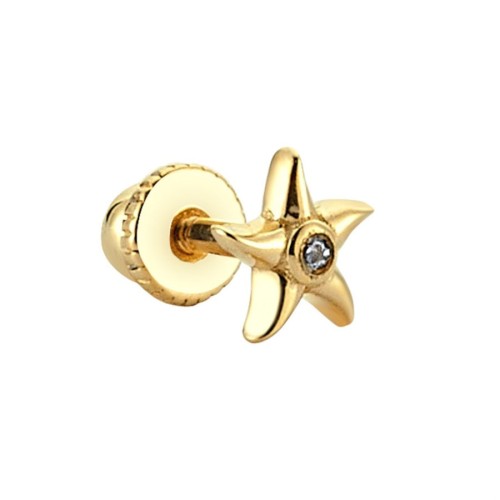 Denizyıldızı Altın Helix Piercing - Thumbnail