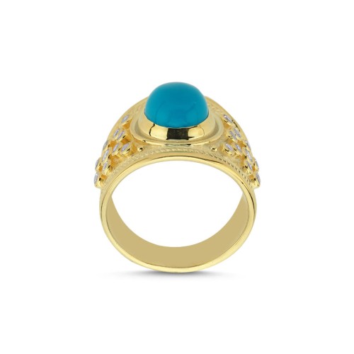 Diva Turquoise Women's Silver Ring - CNG Jewels (1)