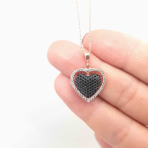 Rotating Heart Silver Women's Necklace - CNG Jewels (1)