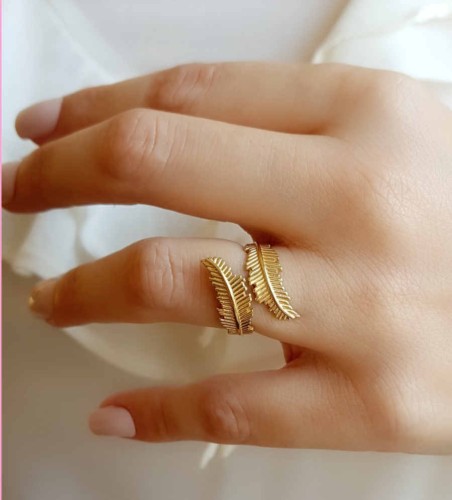 CNG Jewels - Double Leaf Gold Ring