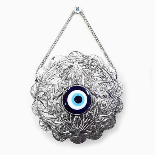Evil Eye Handmade Silver Mirror No.1 - Thumbnail