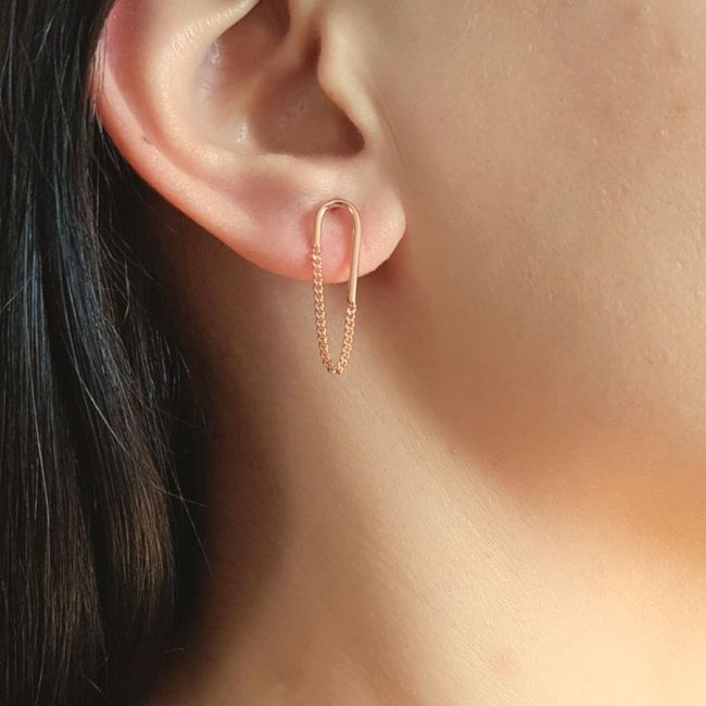 Figaro Rose Silver Women's Earrings - 1