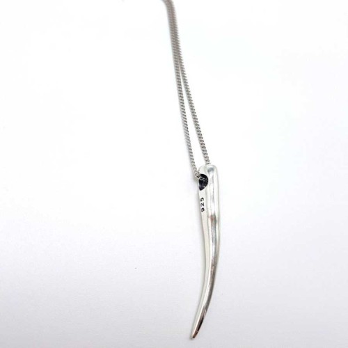 CNG Jewels - Fildişi Modeli Uzun Zincirli Gümüş Erkek Kolye