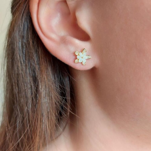 CNG Jewels - Flora Minimal Gold Gümüş Kadın Küpe
