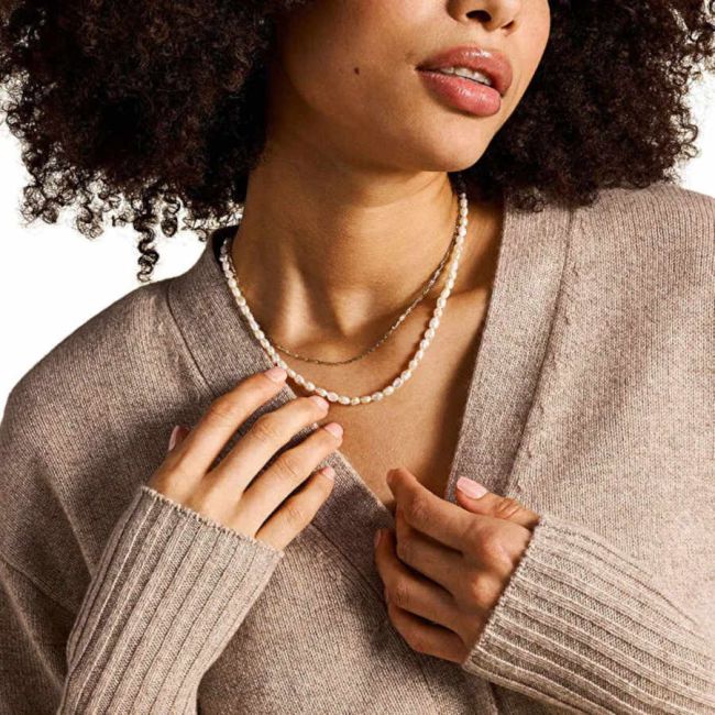 Fossil JF04728-710 Women's Pearl Necklace - 2