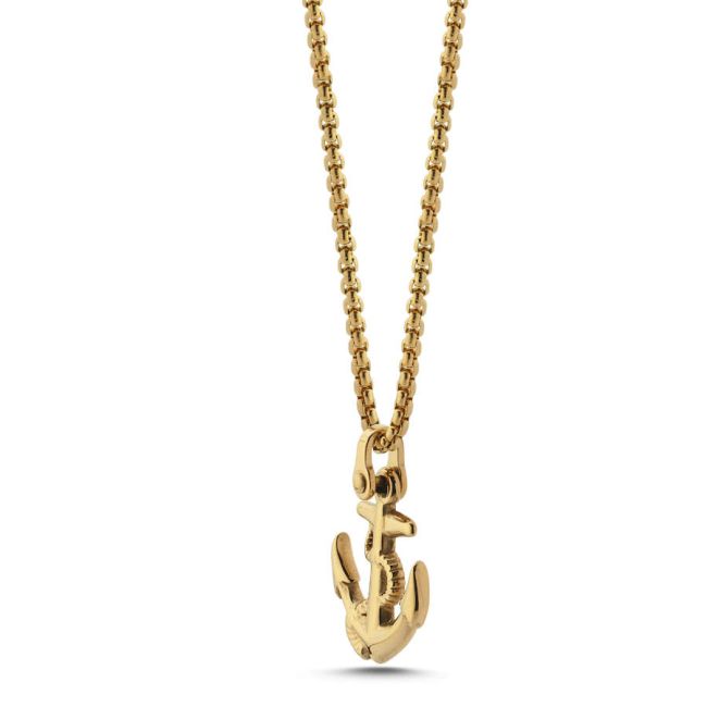 Gold Çapa Çelik Erkek Kolye - 2