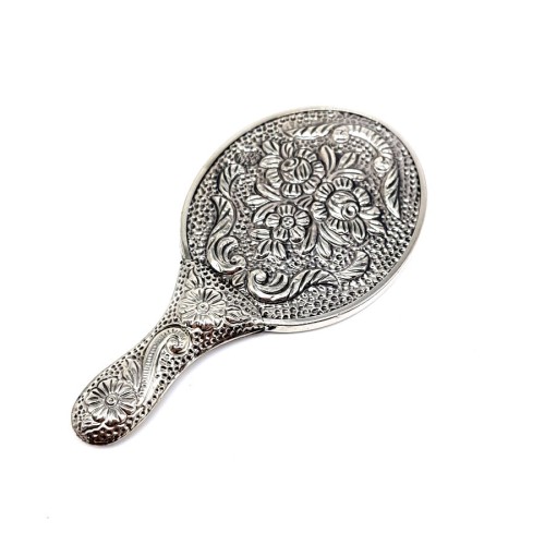 CNG Jewels - Gül Desenli Minik Gümüş El Aynası