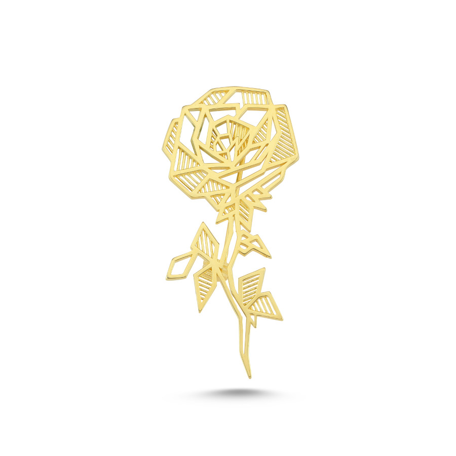 Gül Gümüş Broş - CNG Jewels