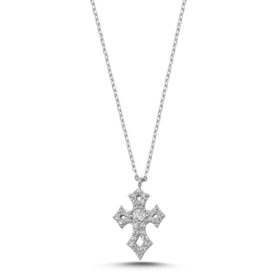 Cross Silver Women's Necklace - CNG Jewels
