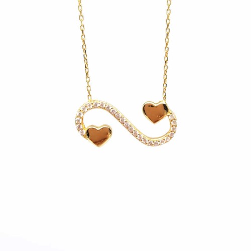 CNG Jewels - Heart Infinity Gold Necklace